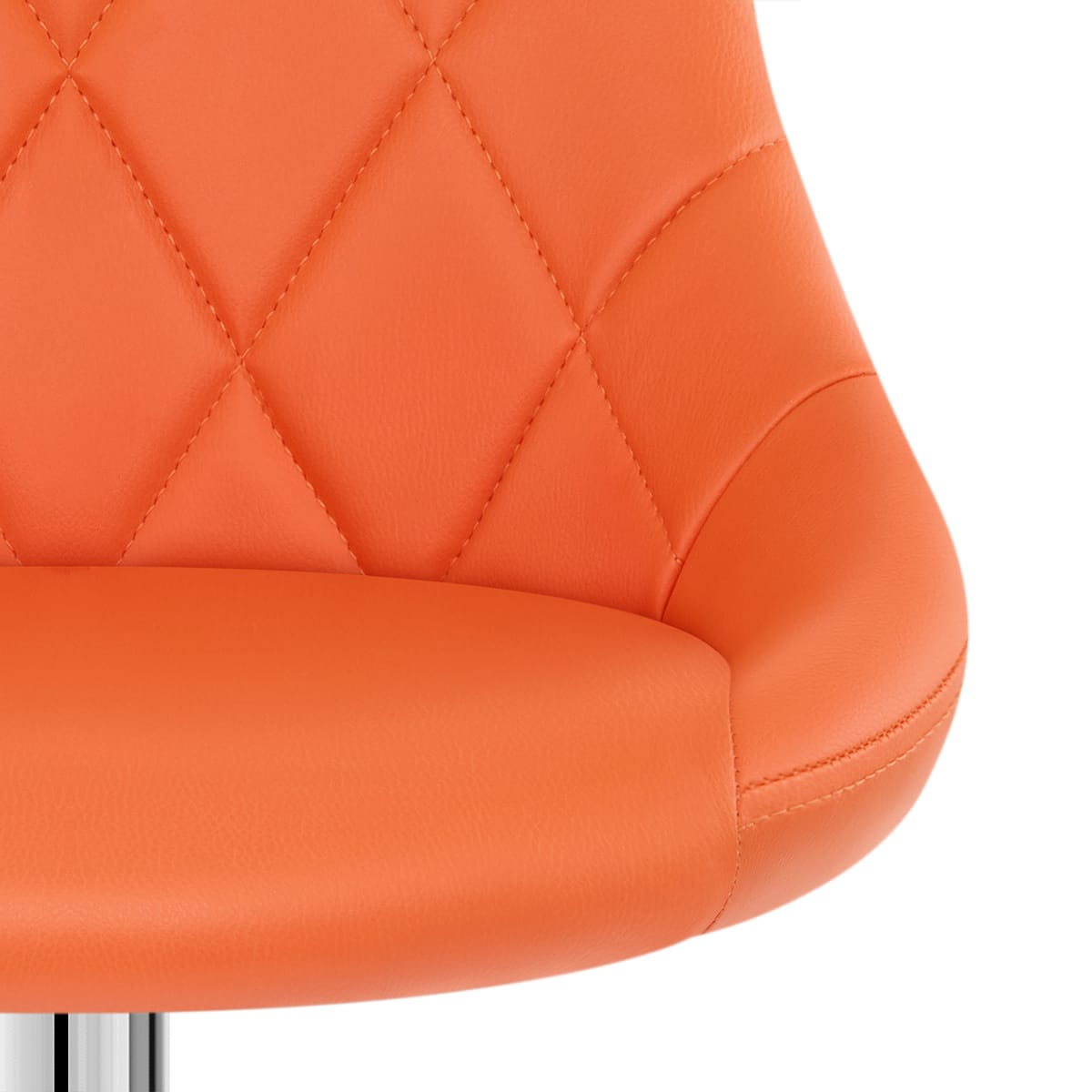 Taburete Polipiel Cromo - Stitch Naranja