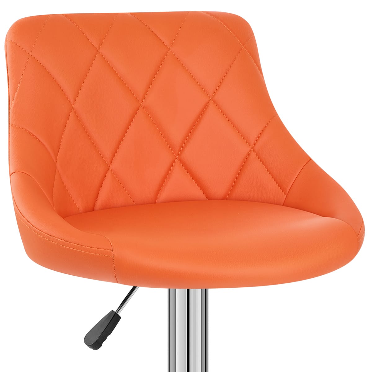 Taburete Polipiel Cromo - Stitch Naranja