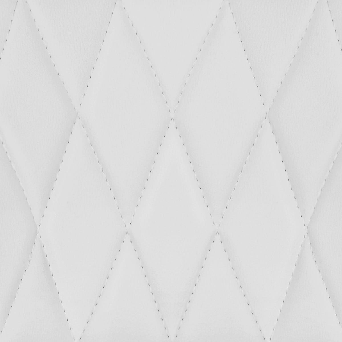 Taburete Polipiel Cromo - Stitch Blanco