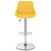 Taburete Polipiel Cromo - Stitch Amarillo