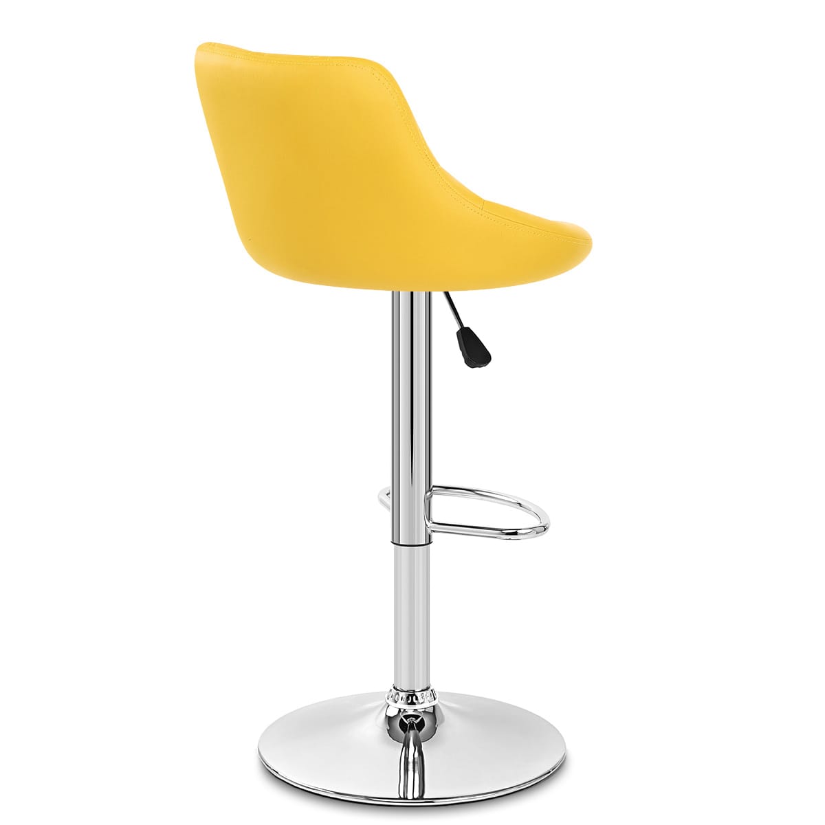 Taburete Polipiel Cromo - Stitch Amarillo