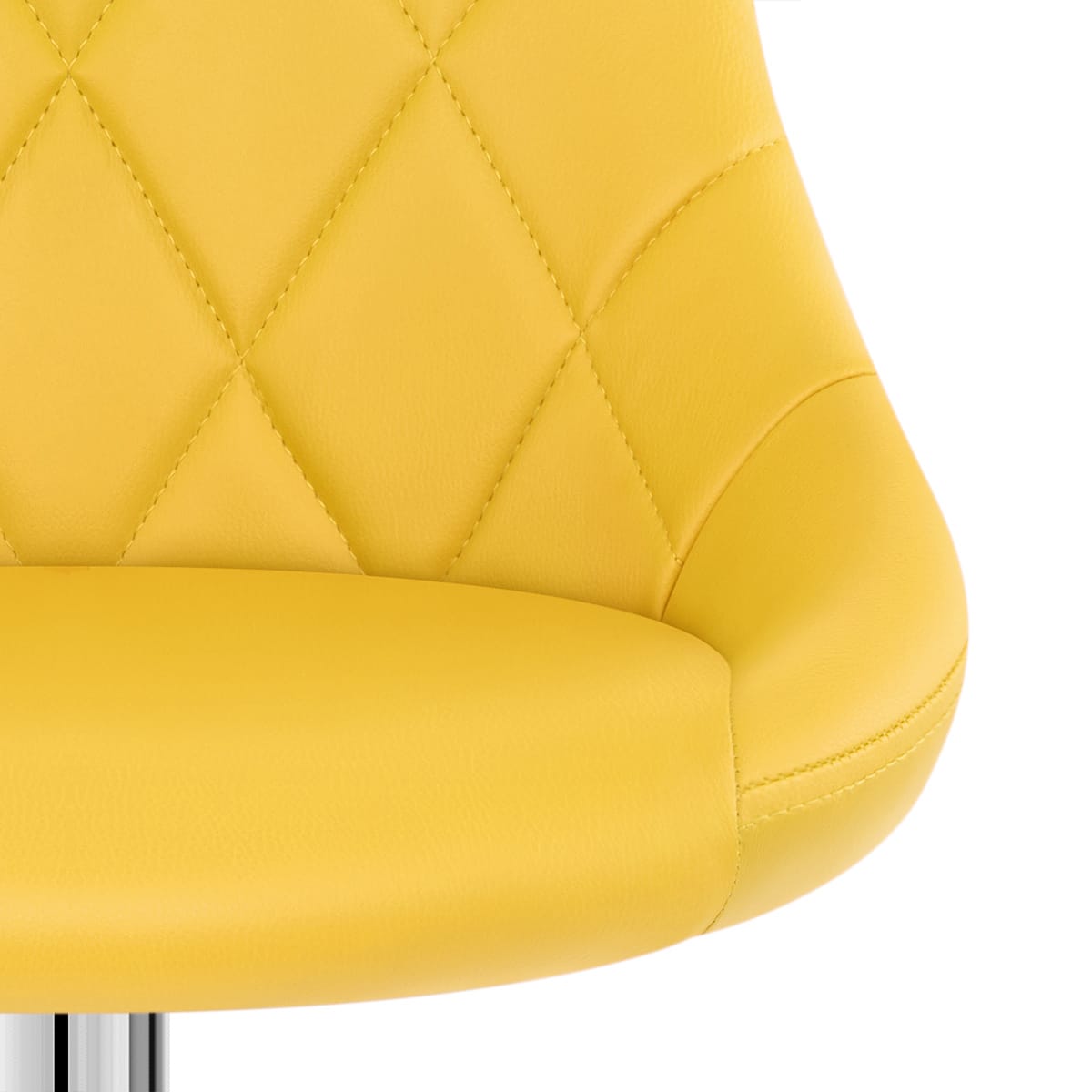 Taburete Polipiel Cromo - Stitch Amarillo