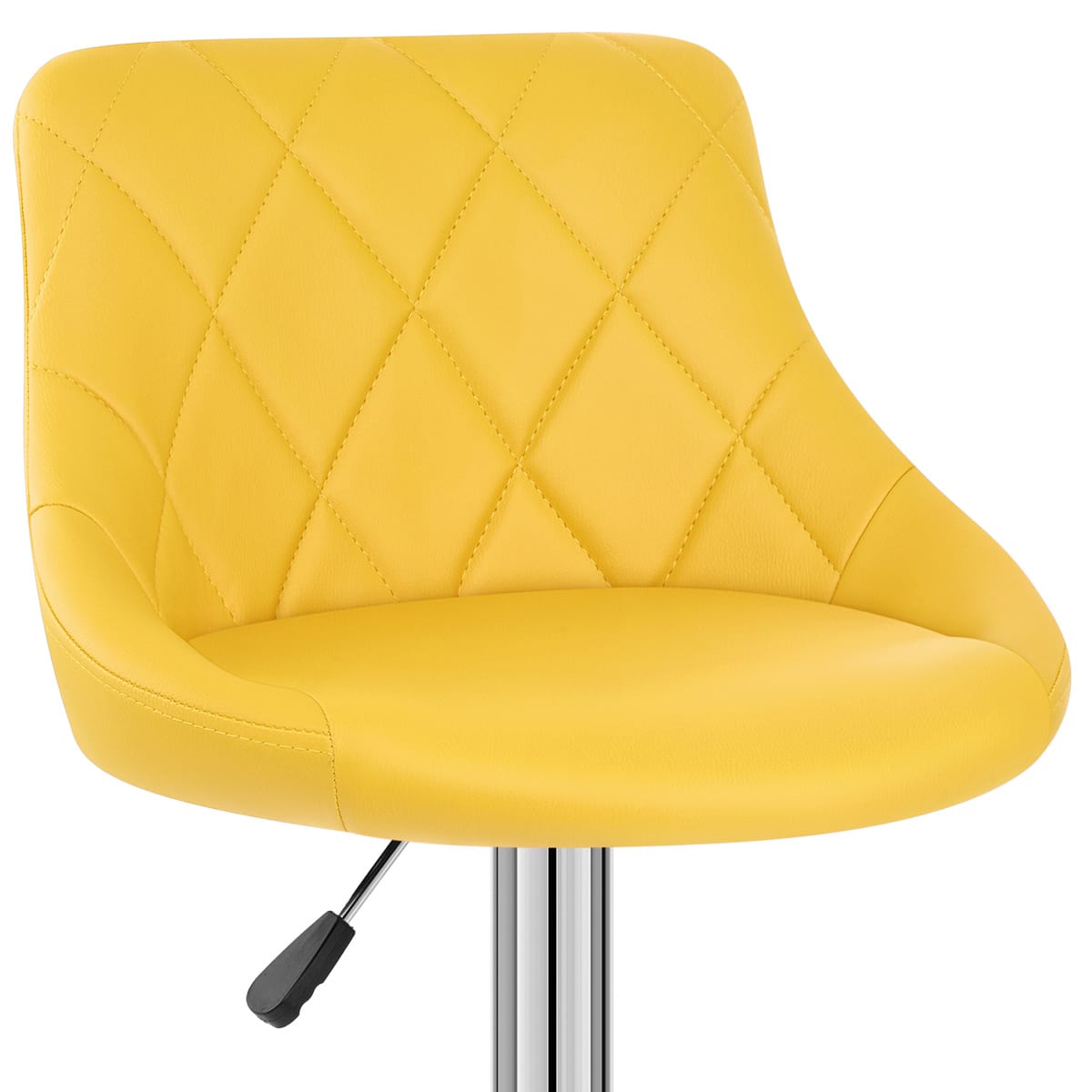 Taburete Polipiel Cromo - Stitch Amarillo