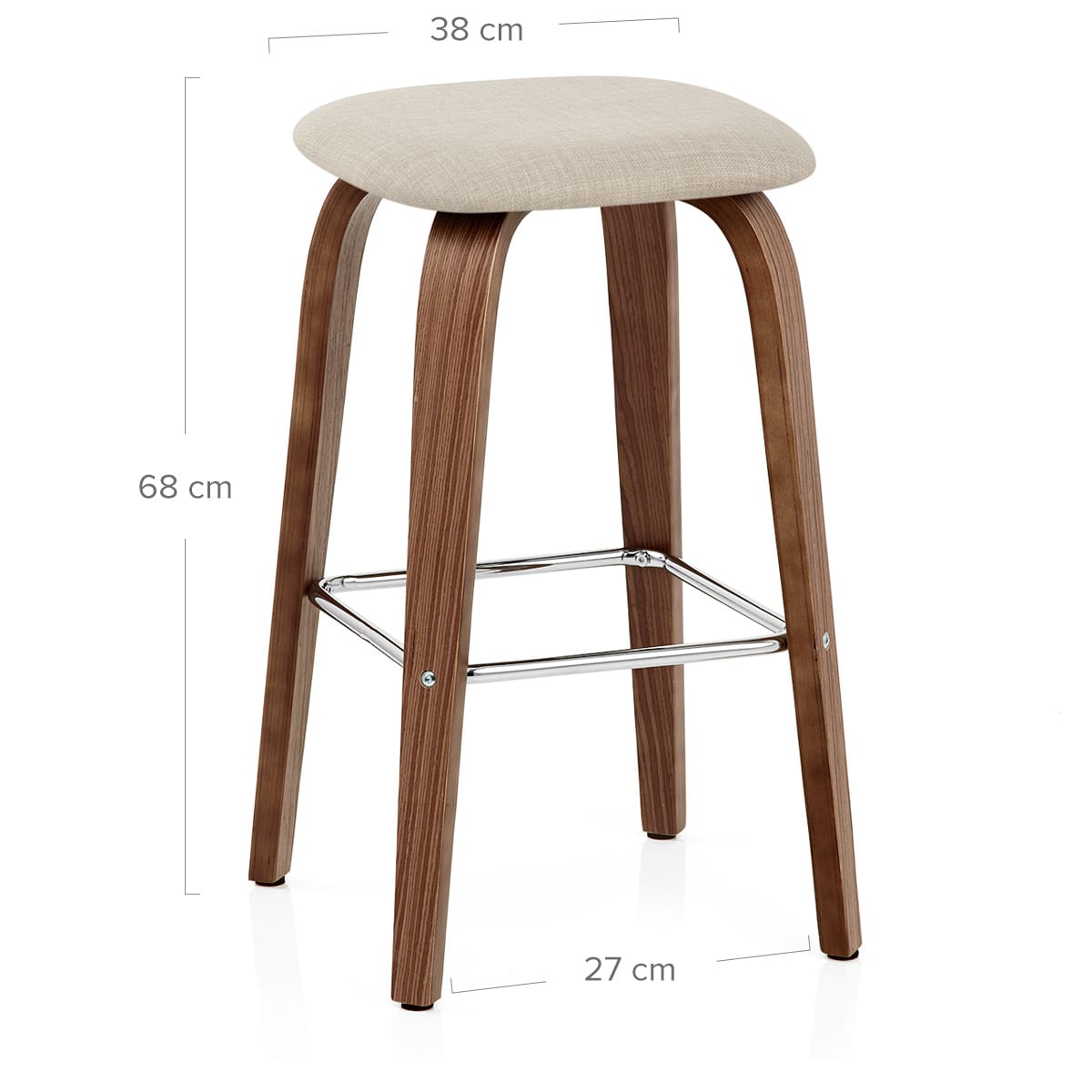 Taburete Tela Madera - Stockholm Crema