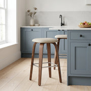 Taburete Tela Madera - Stockholm Crema