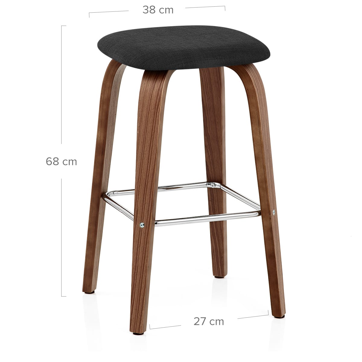 Taburete Tela Madera - Stockholm Negro