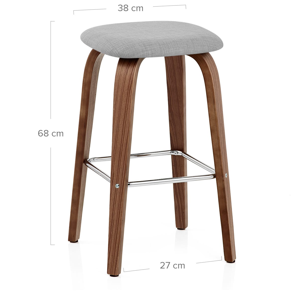 Taburete Tela Madera - Stockholm Gris