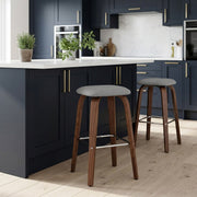Taburete Tela Madera - Stockholm Gris
