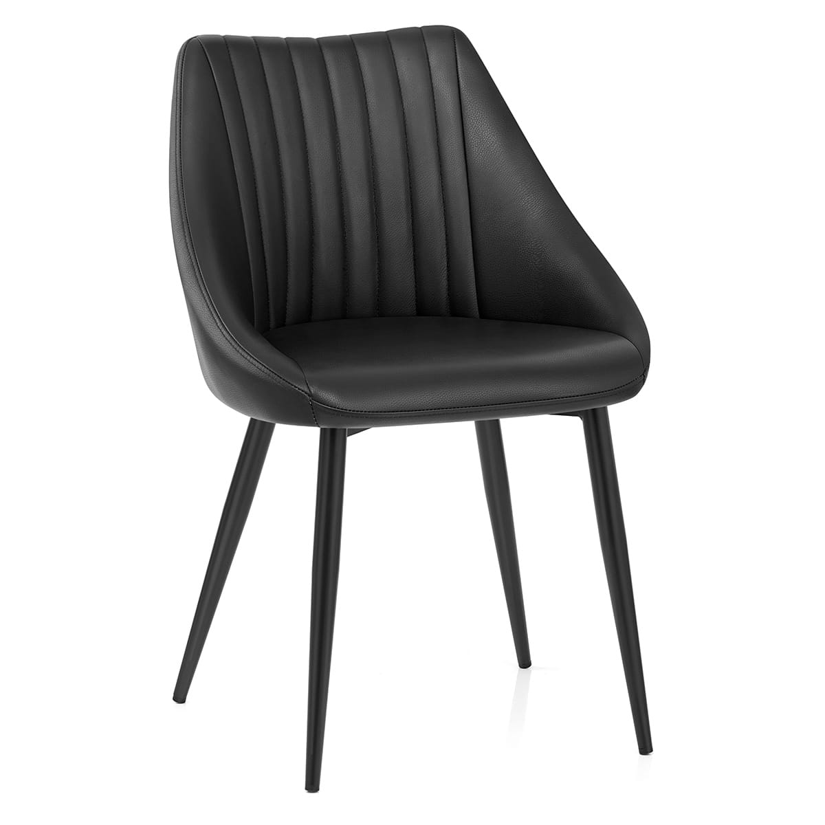 Silla Cuero Auténtico - Strata Negro
