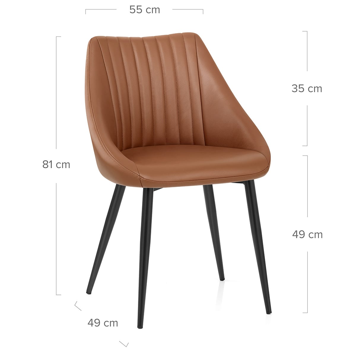 Silla Cuero Auténtico - Strata Marrón