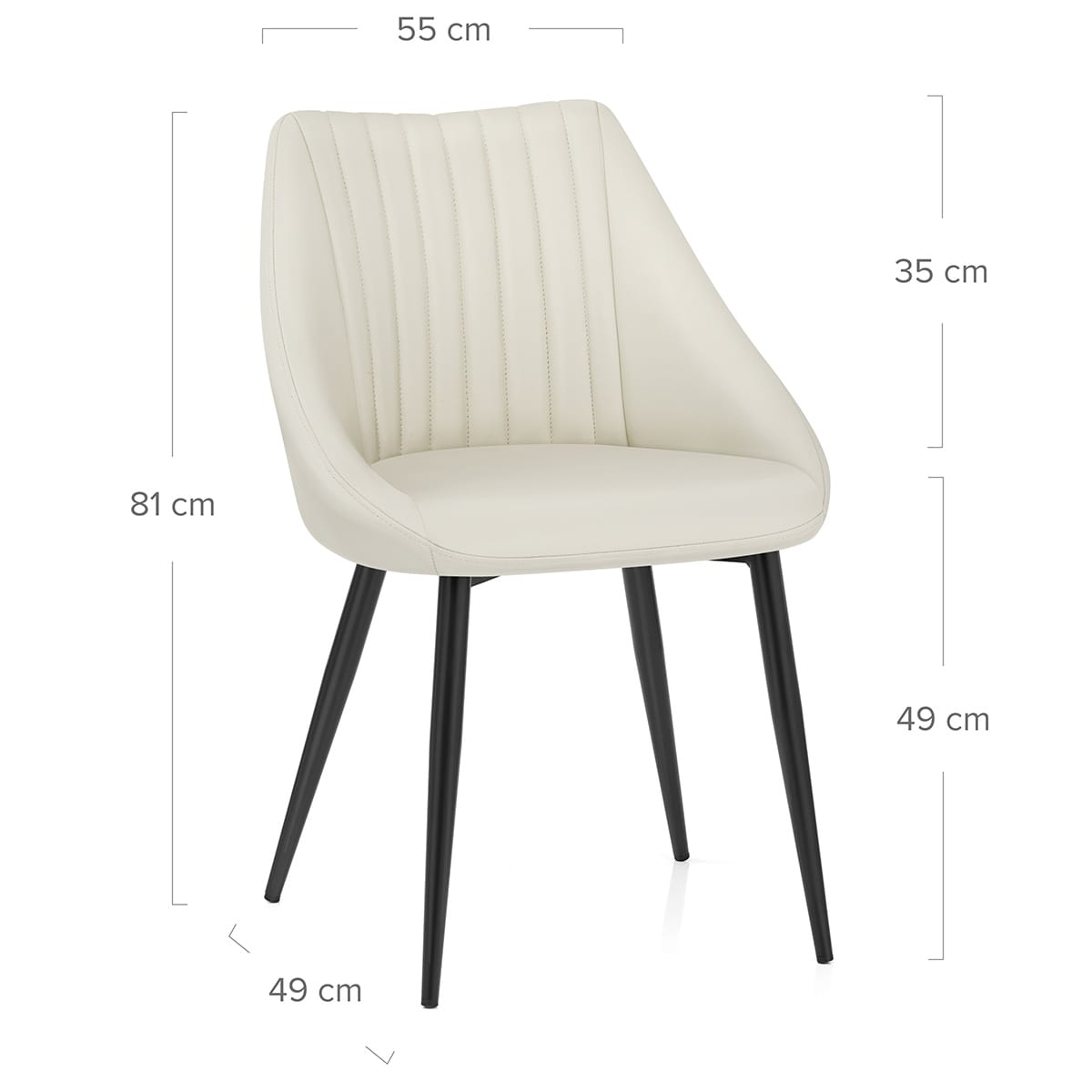 Silla Cuero Auténtico - Strata Crema