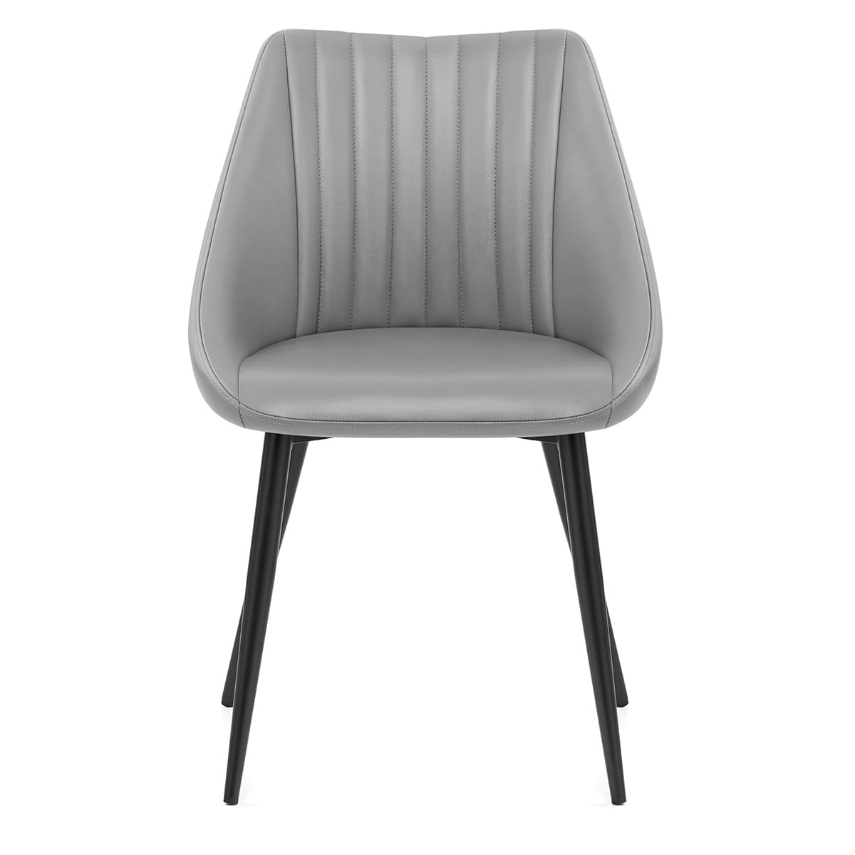 Silla Cuero Auténtico - Strata Gris