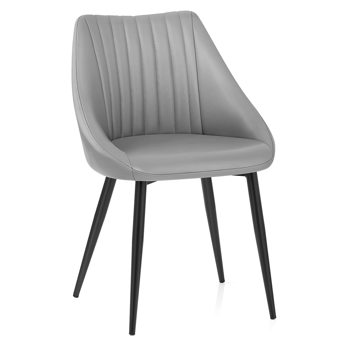 Silla Cuero Auténtico - Strata Gris