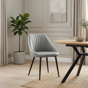 Silla Cuero Auténtico - Strata Gris