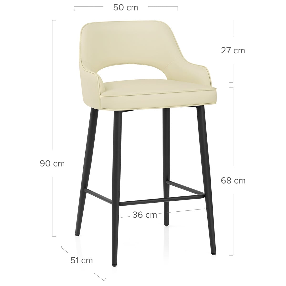 Taburete Polipiel - Sutton Crema
