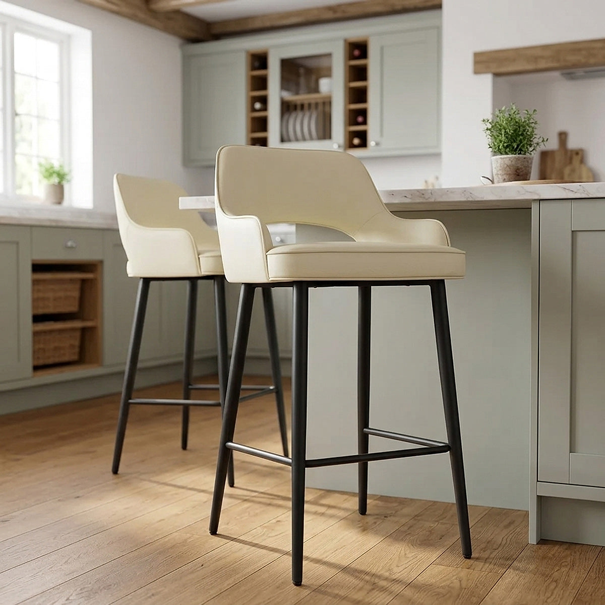 Taburete Polipiel - Sutton Crema