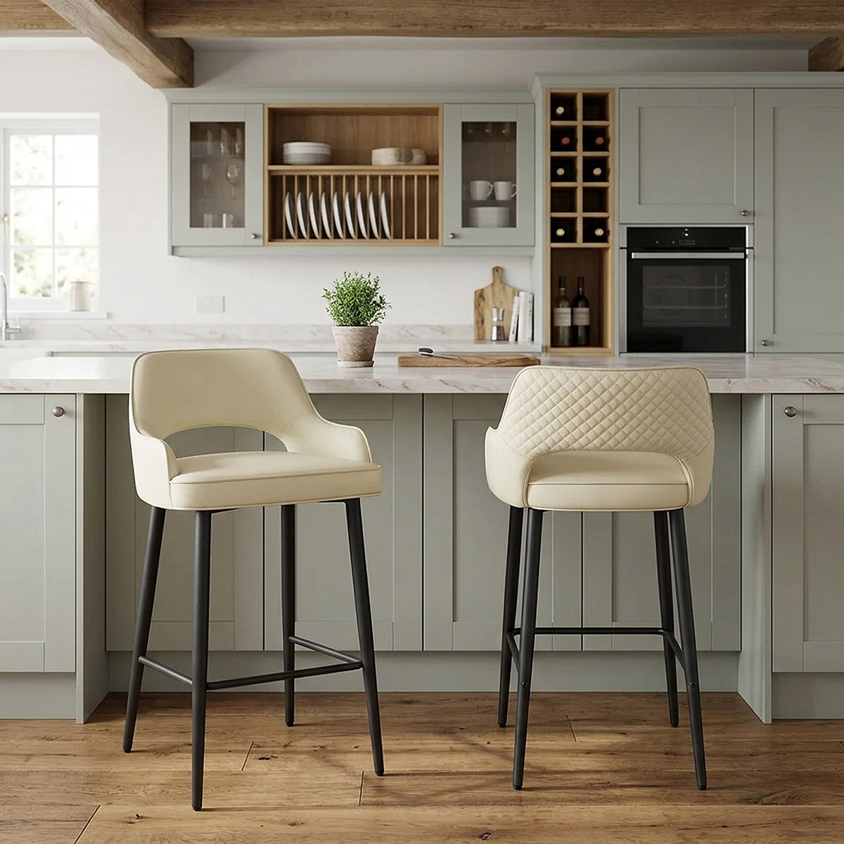 Taburete Polipiel - Sutton Crema