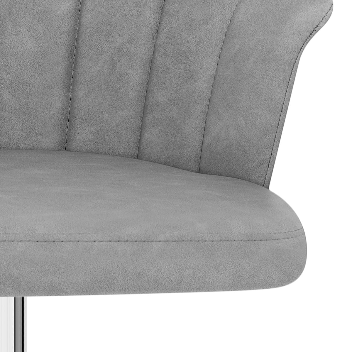 Taburete Polipiel Cromo - Symphony Gris