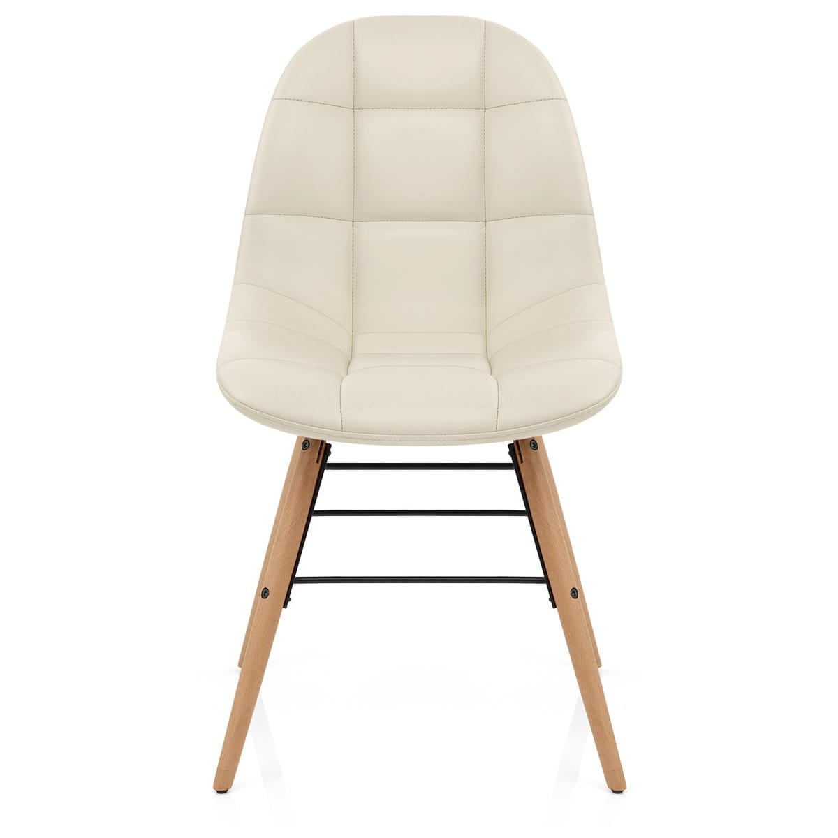 Silla Polipiel Madera - Tate Crema