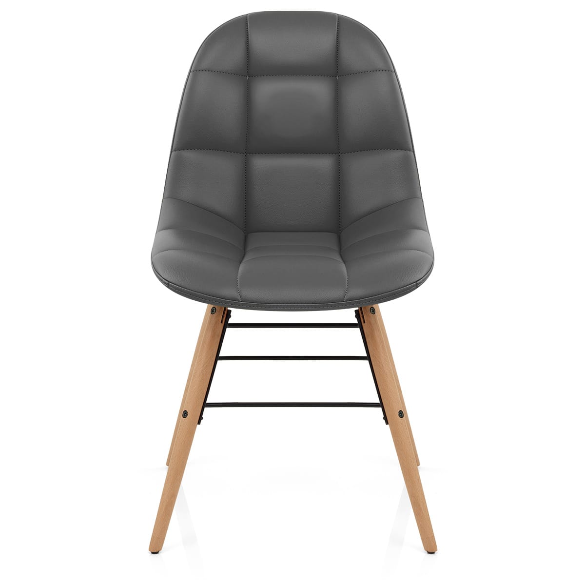Silla Polipiel Madera - Tate Gris