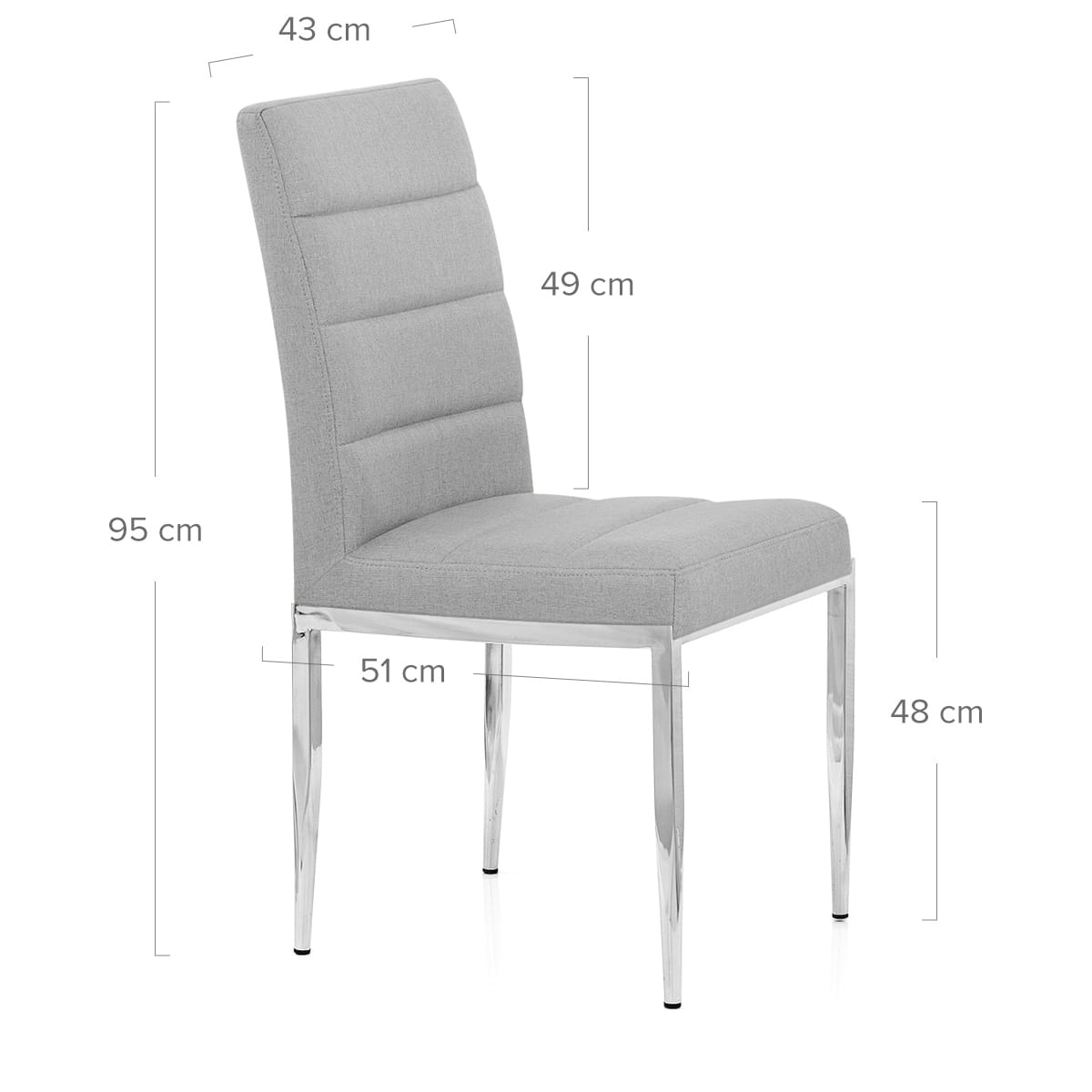 Silla Tela Cromo - Tauro Gris
