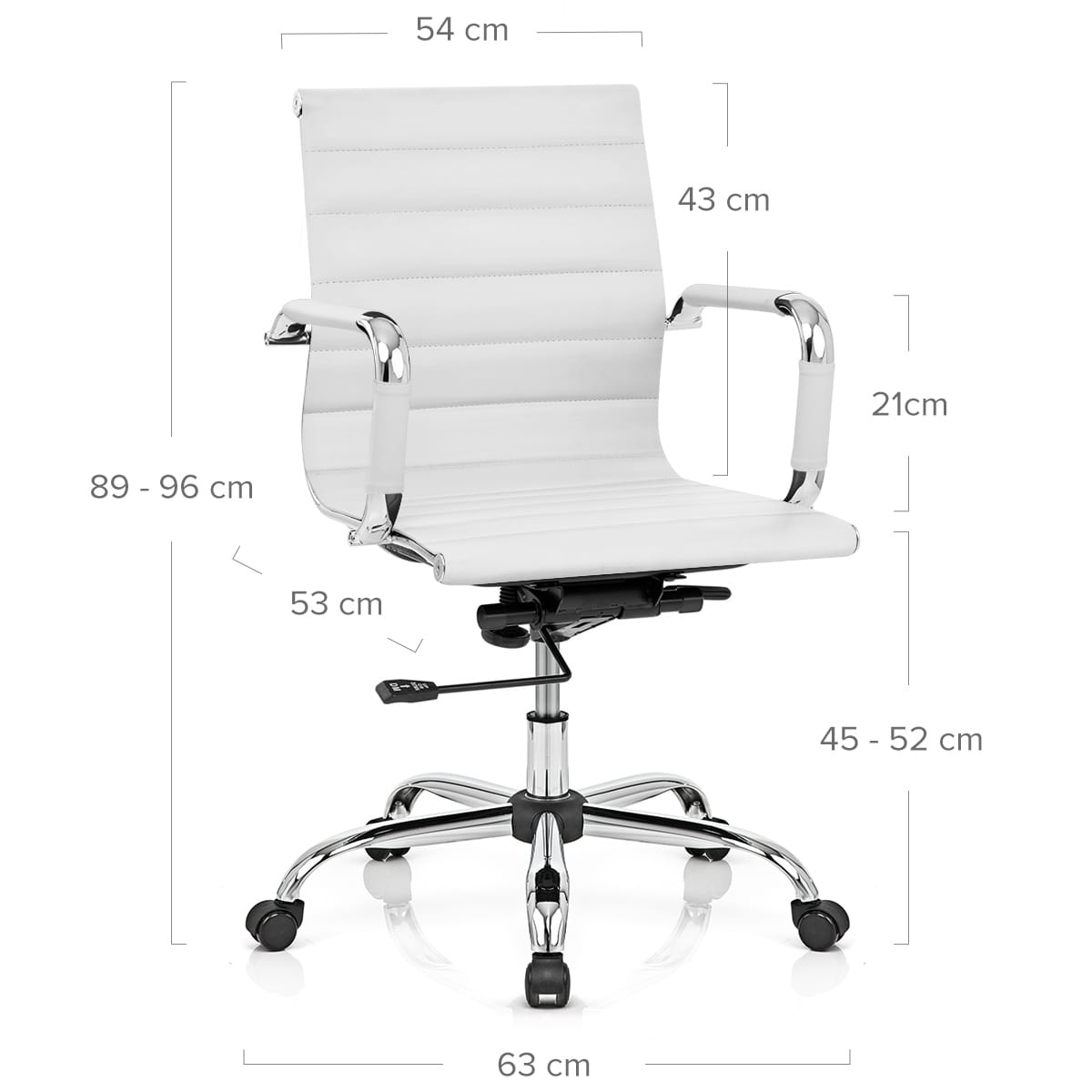 Silla de Oficina Polipiel - Tek Blanco