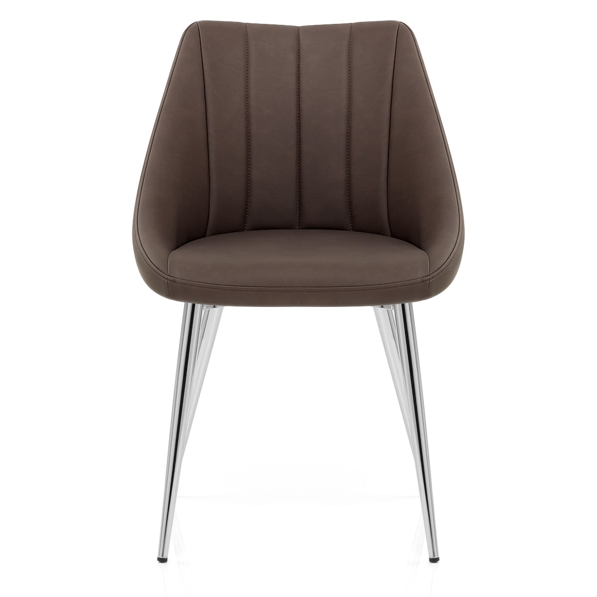 Silla Polipiel Metal - Tempo Marrón