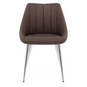 Silla Polipiel Metal - Tempo Marrón
