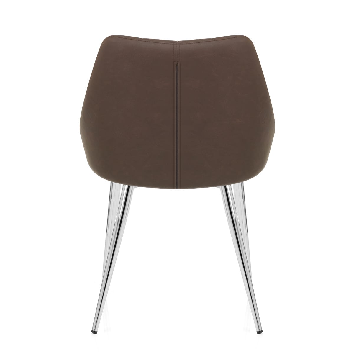 Silla Polipiel Metal - Tempo Marrón