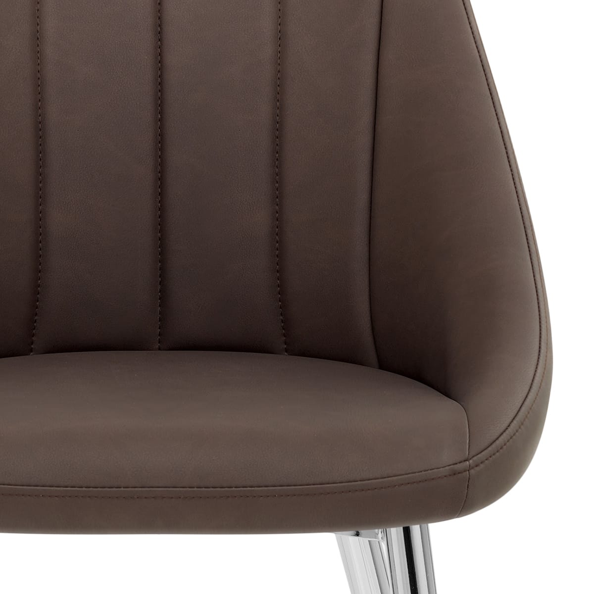 Silla Polipiel Metal - Tempo Marrón