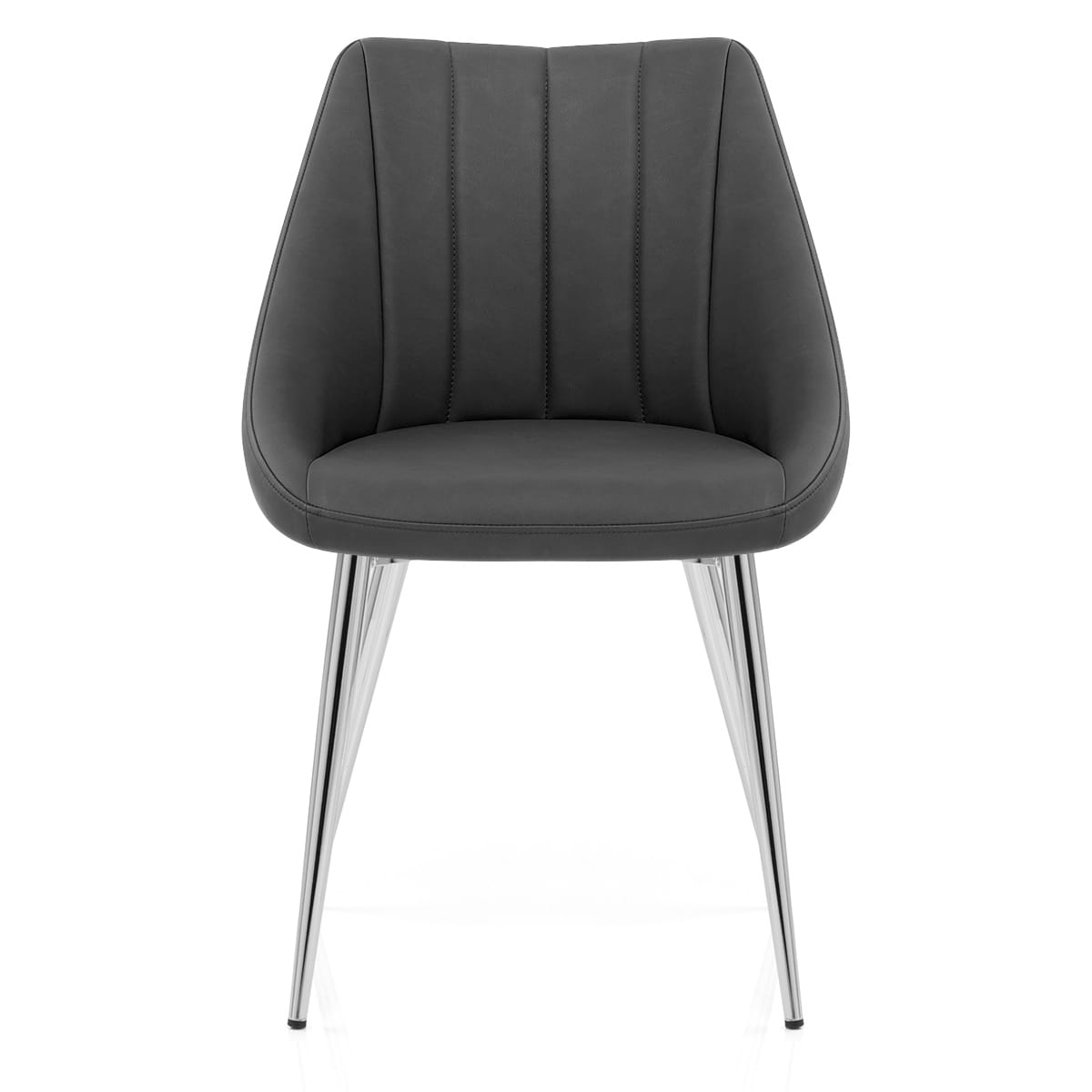 Silla Polipiel Metal - Tempo Gris Oscuro