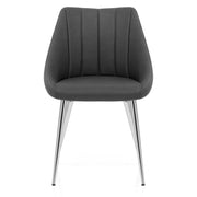 Silla Polipiel Metal - Tempo Gris Oscuro