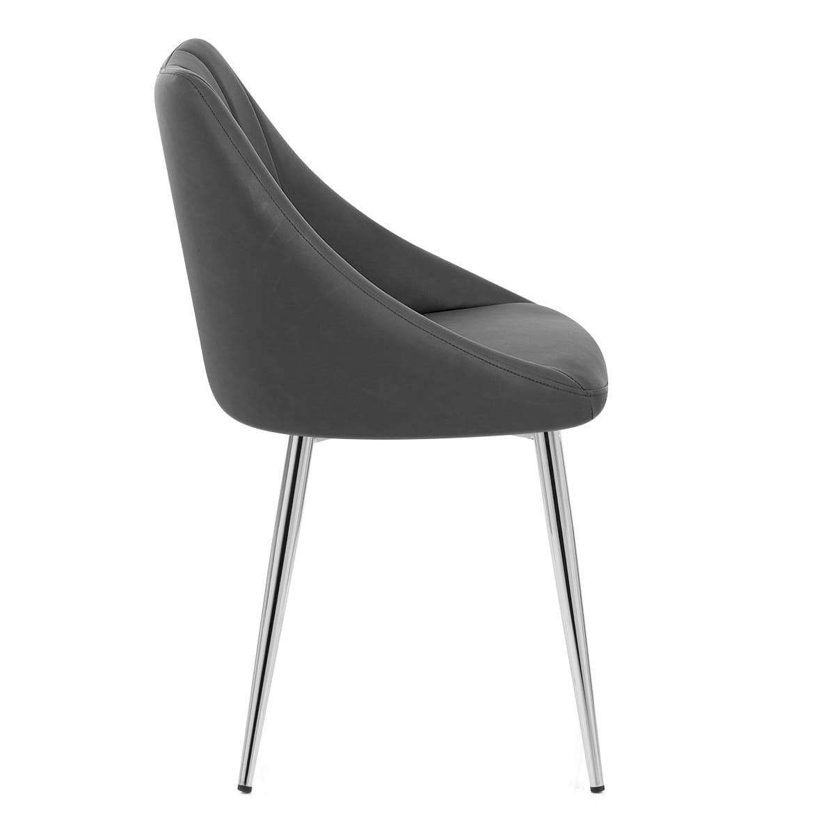 Silla Polipiel Metal - Tempo Gris Oscuro