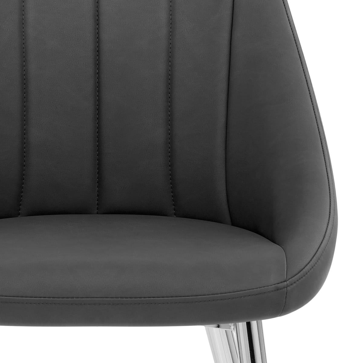 Silla Polipiel Metal - Tempo Gris Oscuro