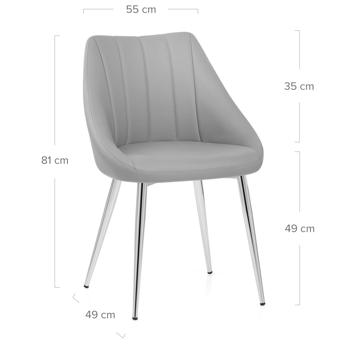 Silla Polipiel Metal - Tempo Gris