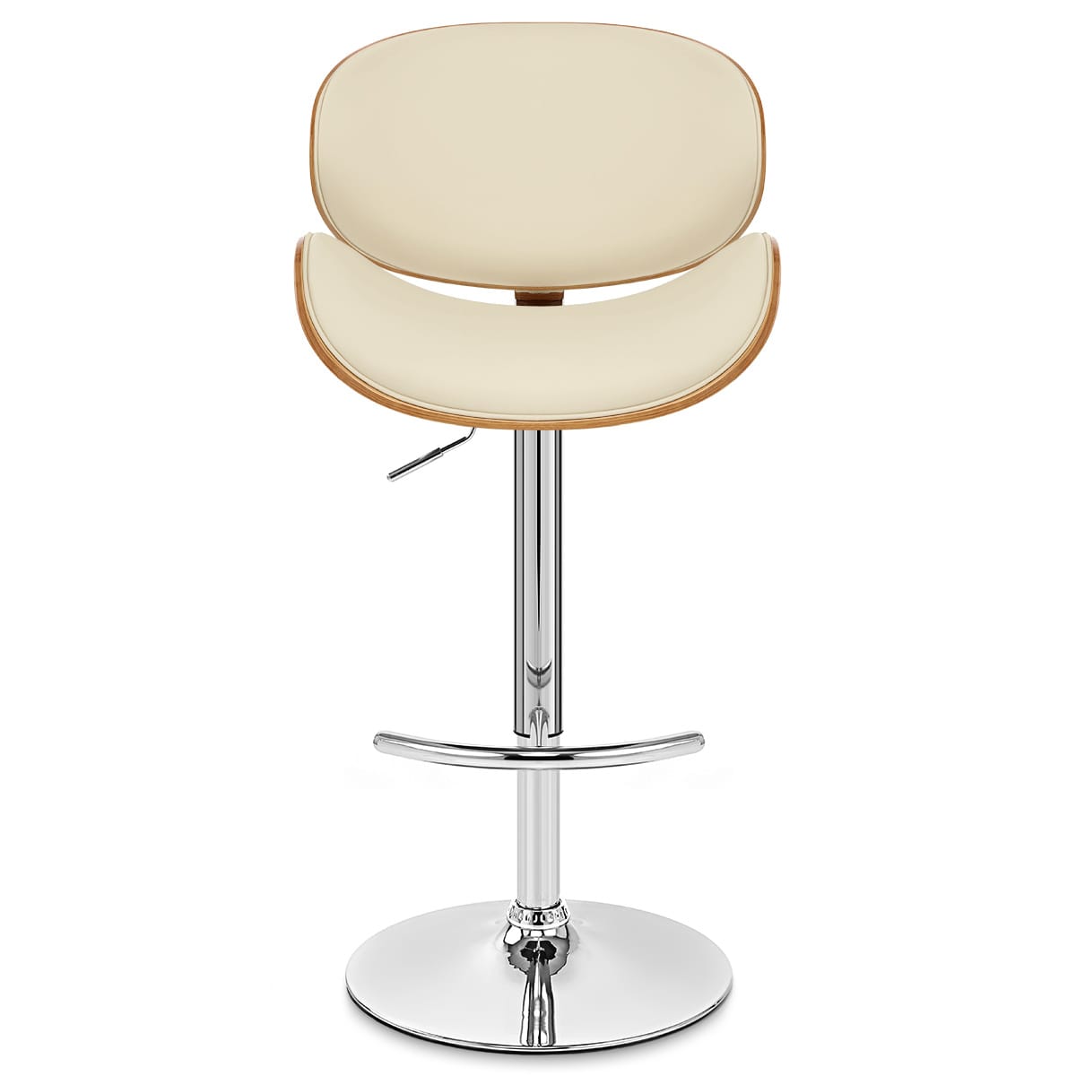 Taburete Polipiel Madera - Theo Crema