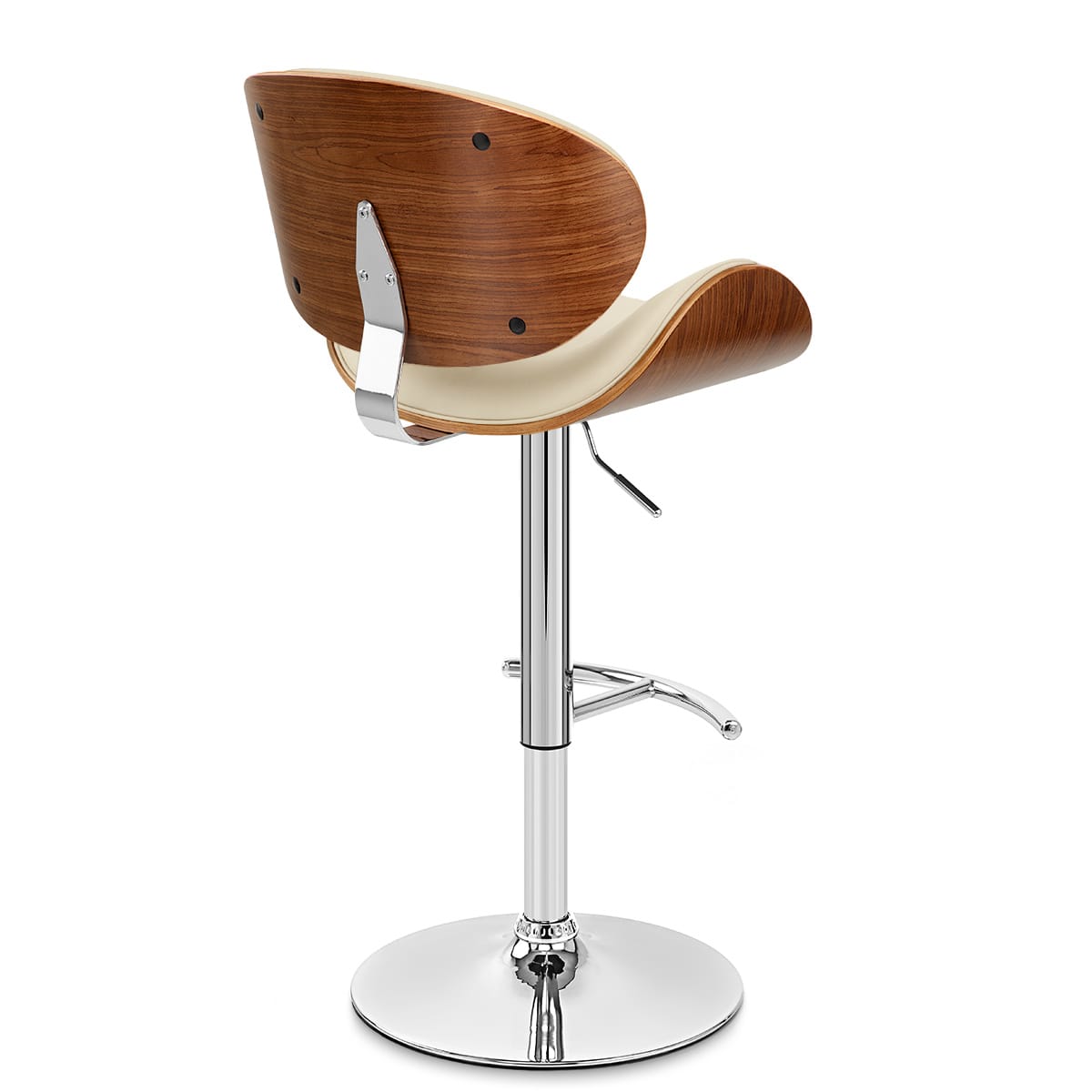 Taburete Polipiel Madera - Theo Crema