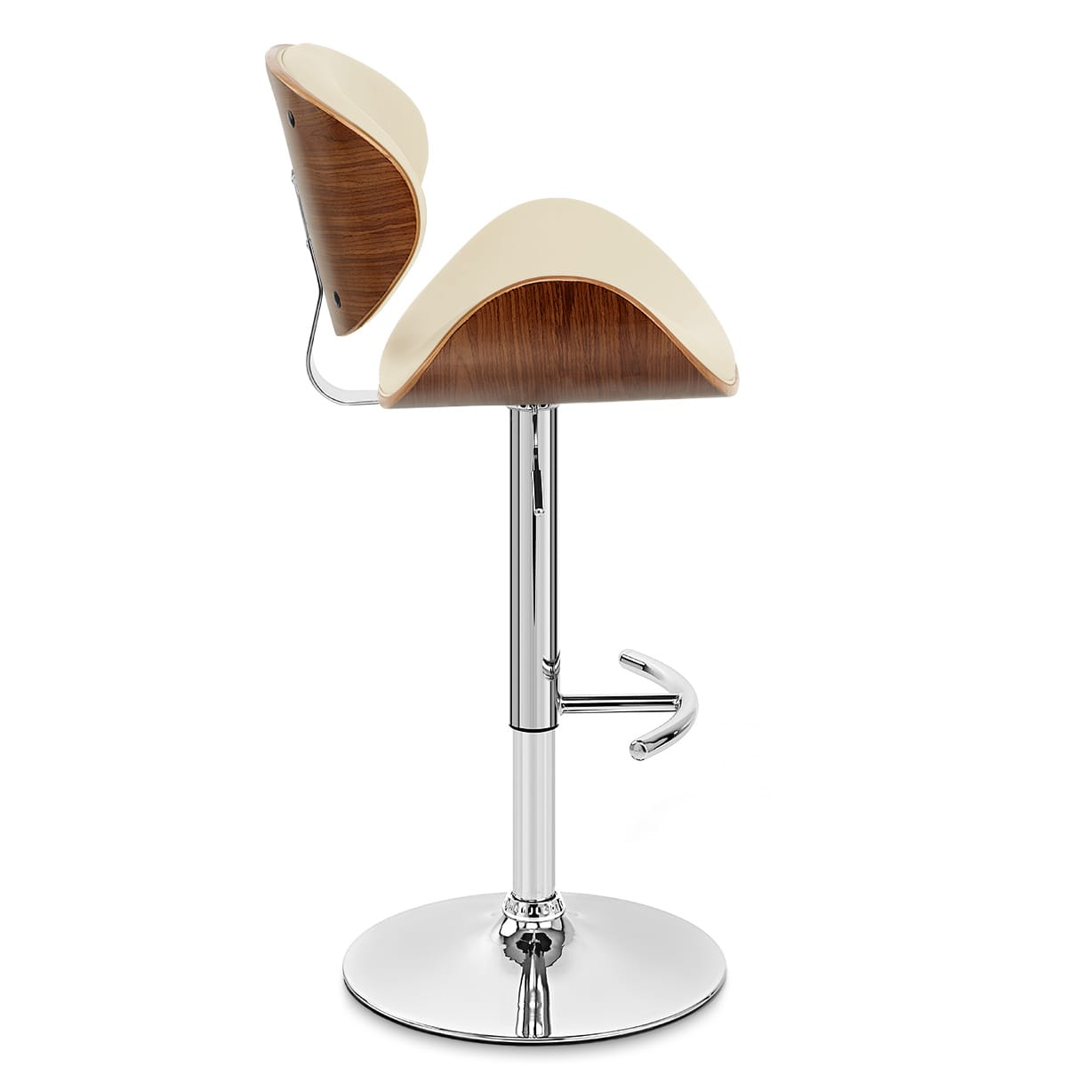 Taburete Polipiel Madera - Theo Crema