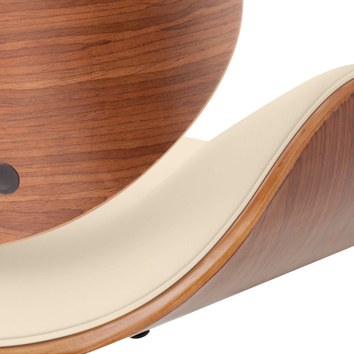 Taburete Polipiel Madera - Theo Crema