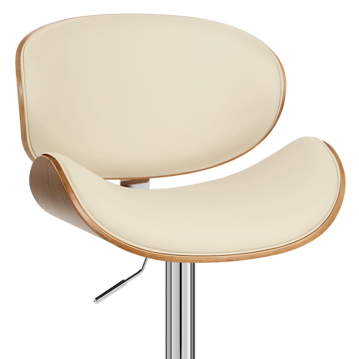 Taburete Polipiel Madera - Theo Crema