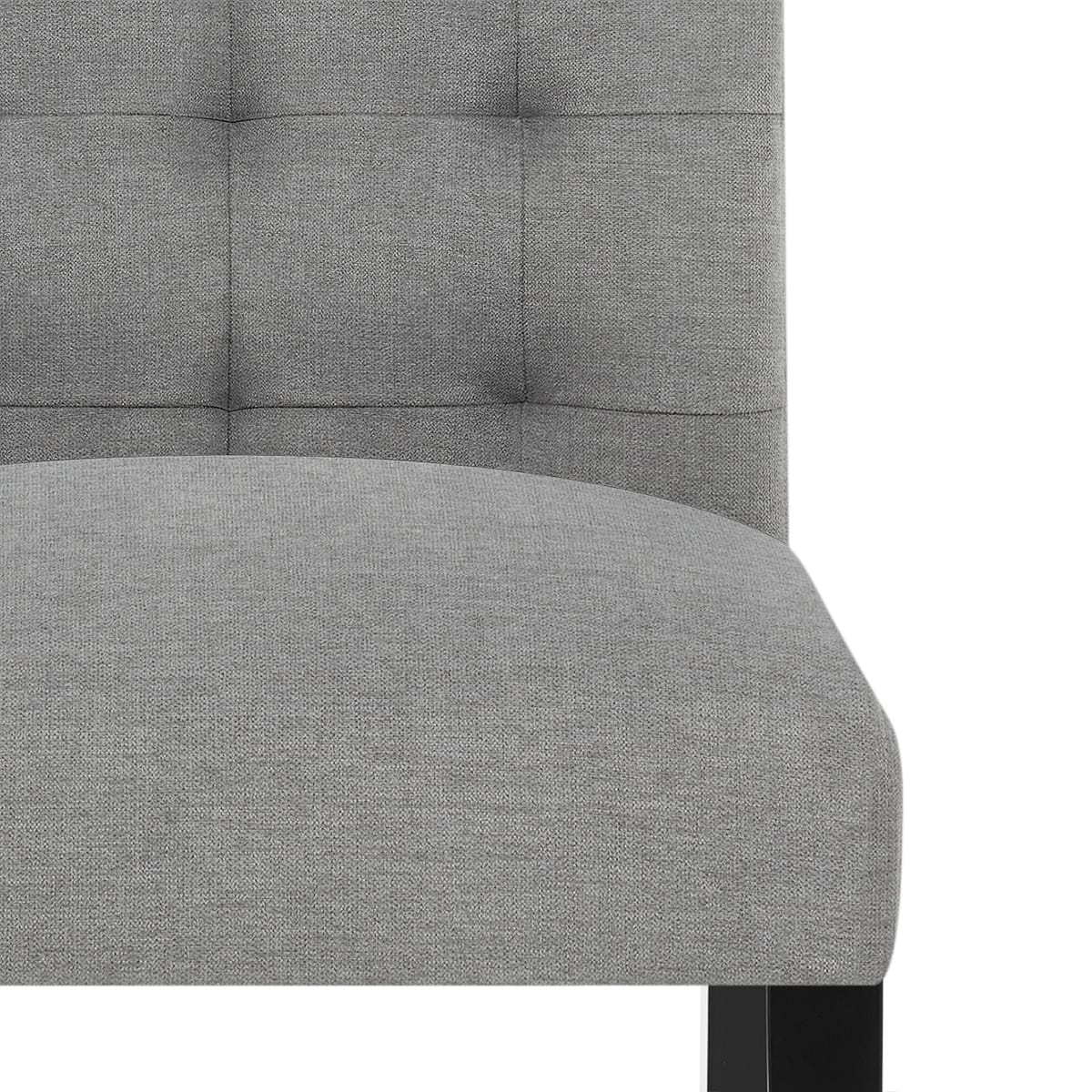 Silla Tela Patas Negras - Thornton Gris