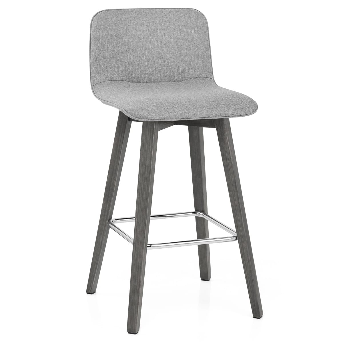 Taburete Tela Madera - Tide Gris