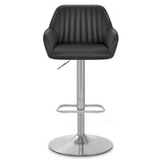 Taburete Auténtico Cuero Satinado - Tokyo Negro