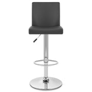 Taburete Polipiel Cromo - Topacio Negro