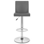 Taburete Polipiel Cromo - Topacio Gris