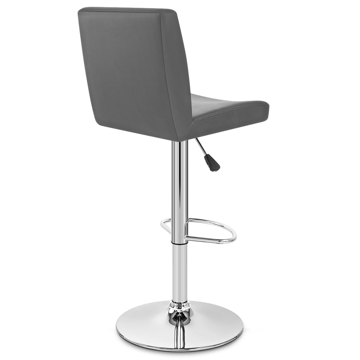 Taburete Polipiel Cromo - Topacio Gris