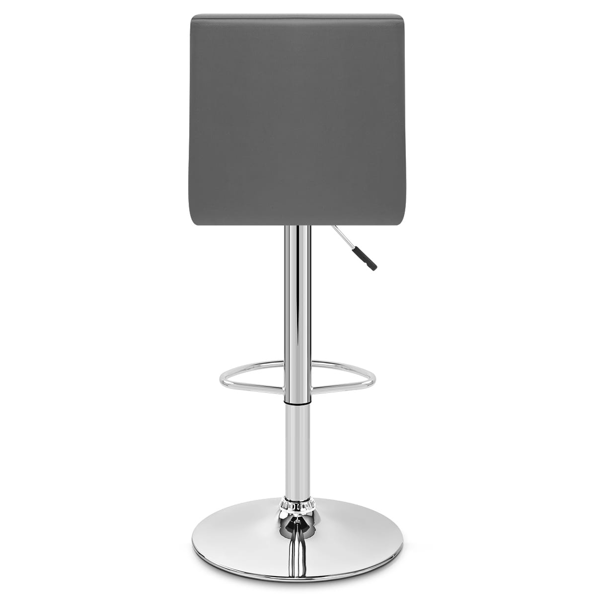 Taburete Polipiel Cromo - Topacio Gris