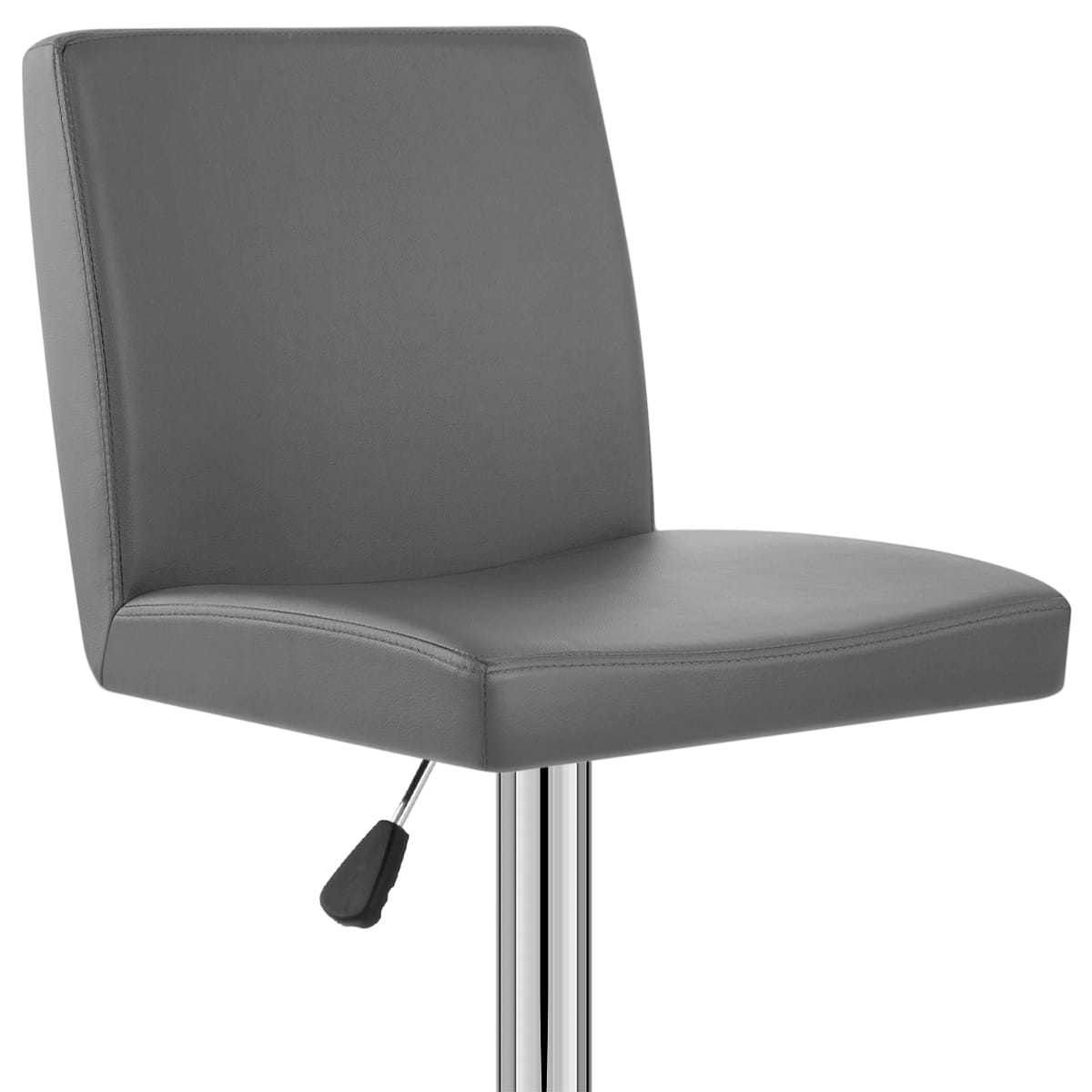 Taburete Polipiel Cromo - Topacio Gris