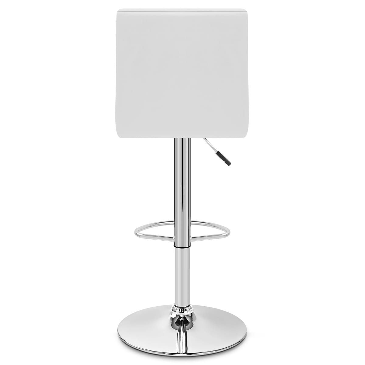 Taburete Polipiel Cromo - Topacio Blanco