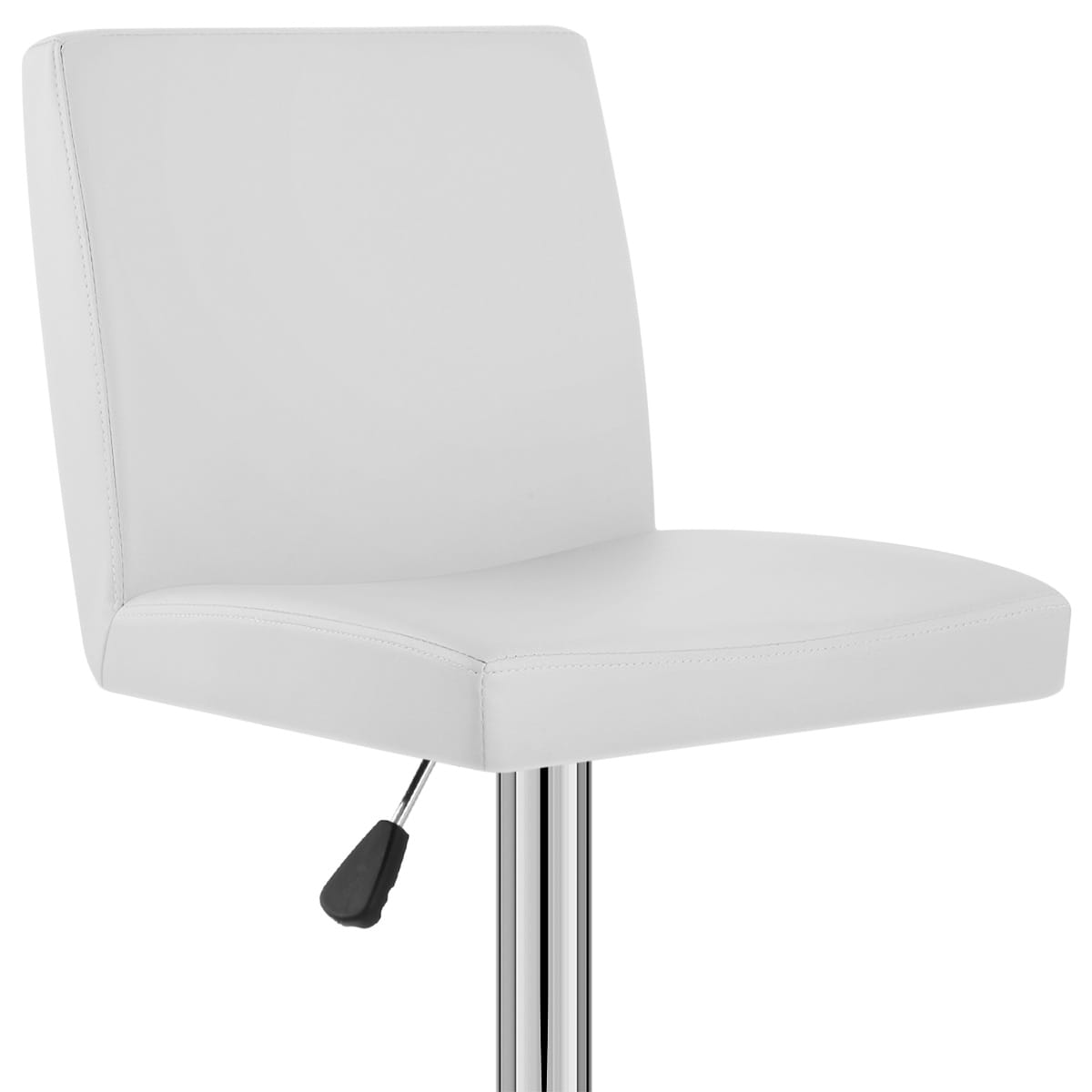 Taburete Polipiel Cromo - Topacio Blanco